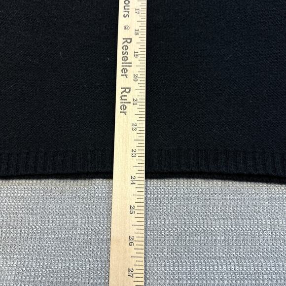 Tabitha Webb Poncho Sweater Womens Small Black Cable Knit Turtleneck Wool Blend - Picture 9 of 10